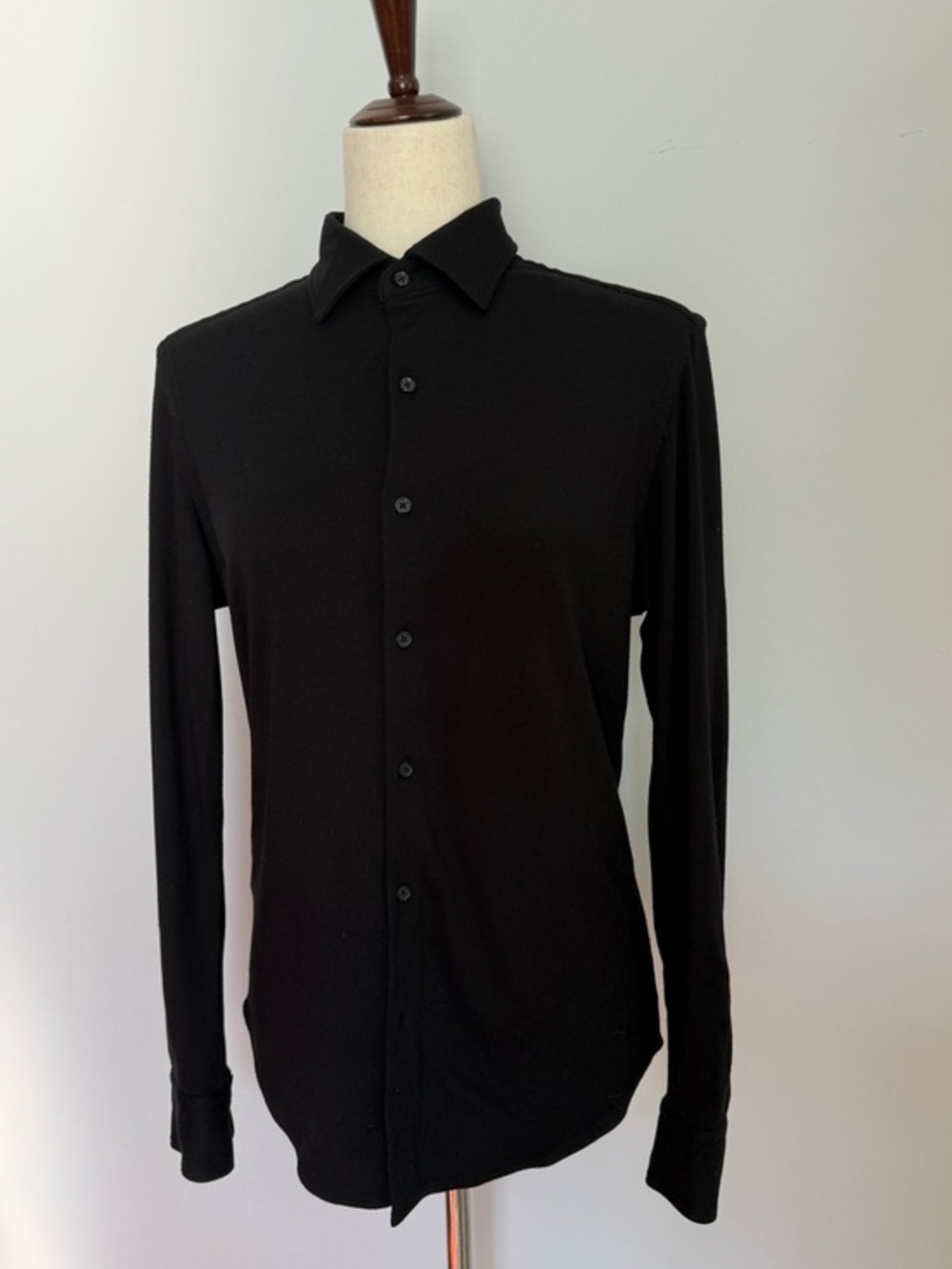Porter & Ash Shirt Mens Medium* Black Long Sleeve 4-Way Stretch Button Up